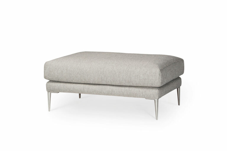 In picture: Lorenzo jumbo footstool. Fabric: Solution 60. Leg: 15, stainless steel.