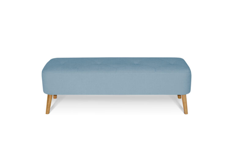 In picture Bench Superior with fabric Delta 5142, Leg 100 Oak.