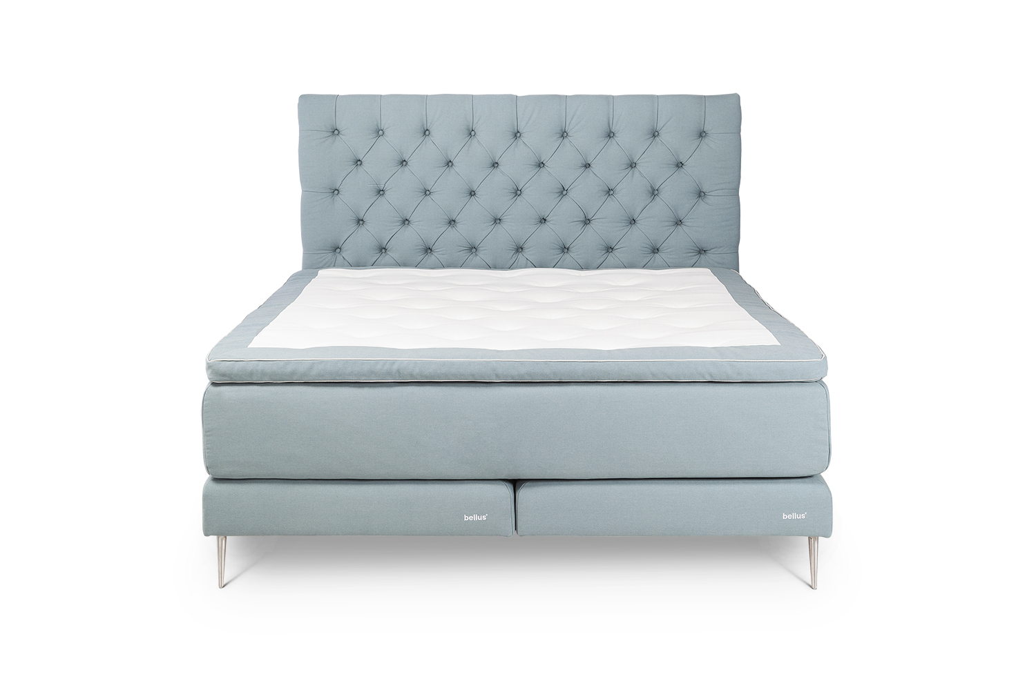 In picture: Continental Sandhamn. Headboard: Windsor. Fabric: Delta 5142. Leg: 15, stainless steel.
