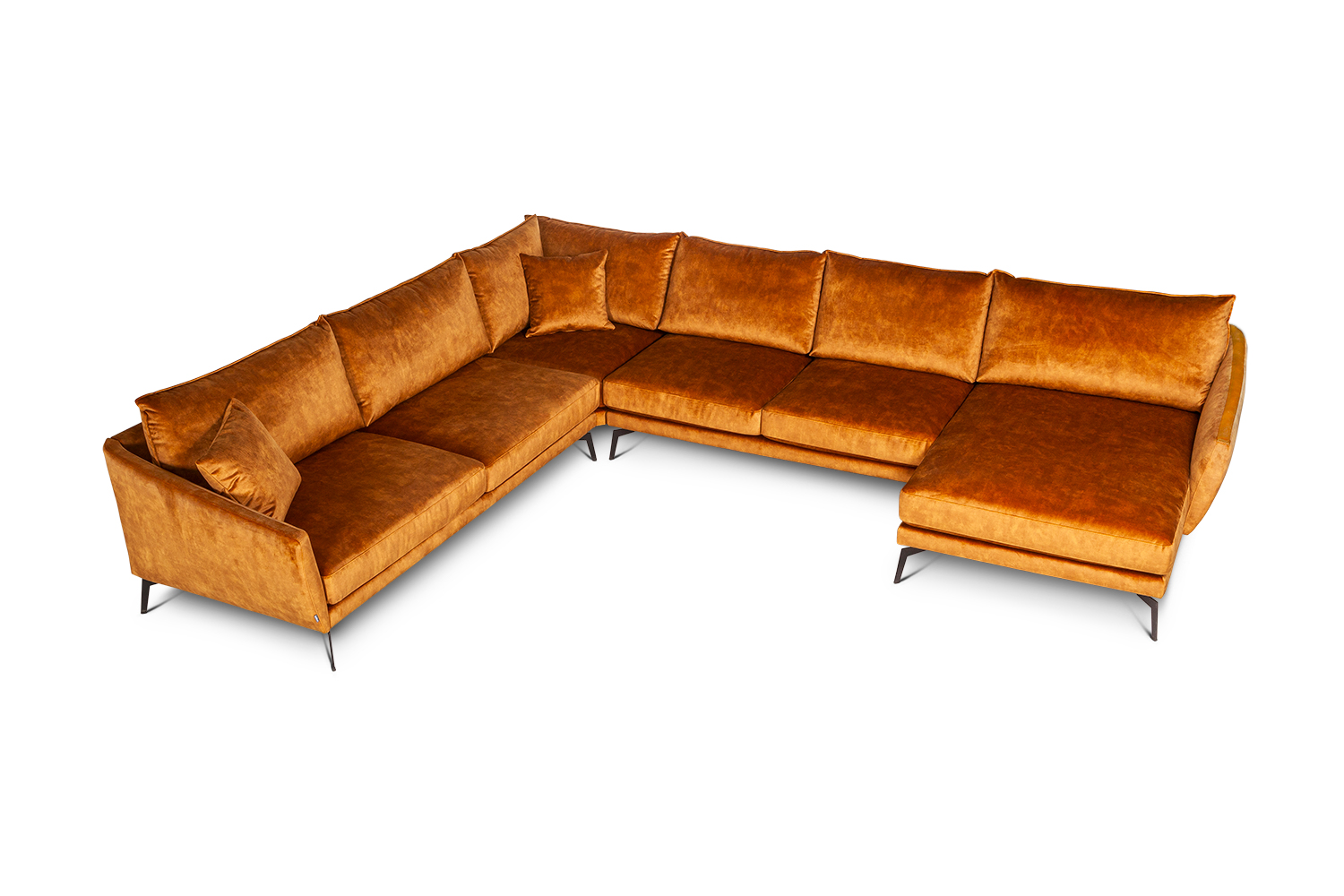 In picture: Coral A3E2UA. Fabric: Adore 132. Leg: 122, matte black.