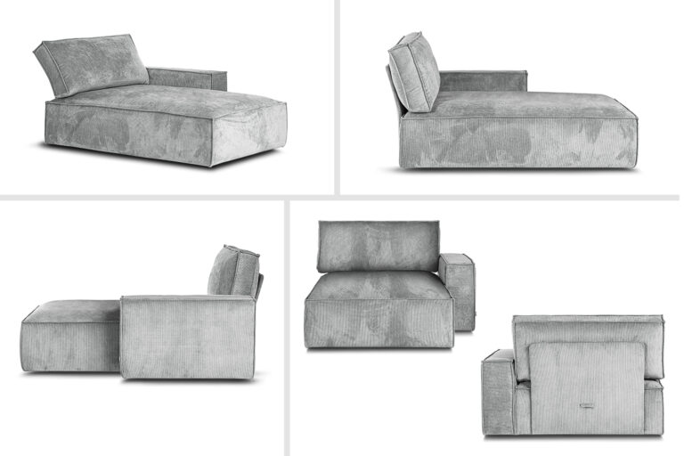 Boni Div with armrest. Fabric: Wave
