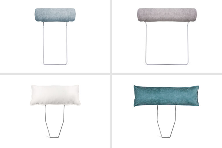 In picture: Bellus neckrests. Top row: N 55, D 75. Bottom row: N 60, D 90.