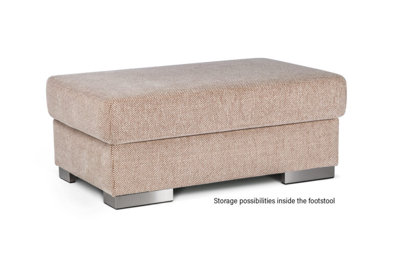 In picture: Footstool Jumbo. Fabric: Murano51001.
