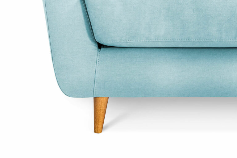 In picture: Blaze 3 LC detail. Fabric: Delta 5142. Leg: 50, oak.