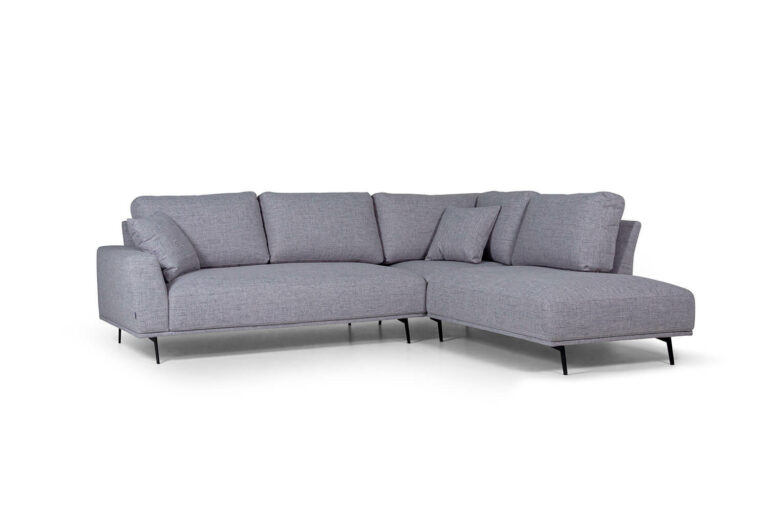 In picture: Brooklyn Open End. Fabric: Eleni 610. Leg: 122, matteblack.