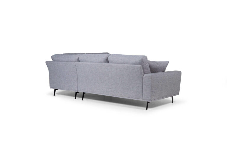 In picture: Brooklyn Open End. Fabric: Eleni 610. Leg: 122, matteblack.