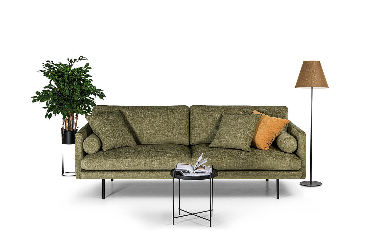 In picture: Grace 3 LC. Fabric: Next 194. Leg: 128, matte black.