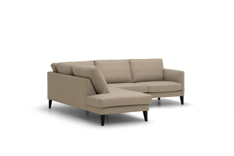 In picture: Jonna Open End Left. Fabric: Riviera 710. Leg: 85, black.