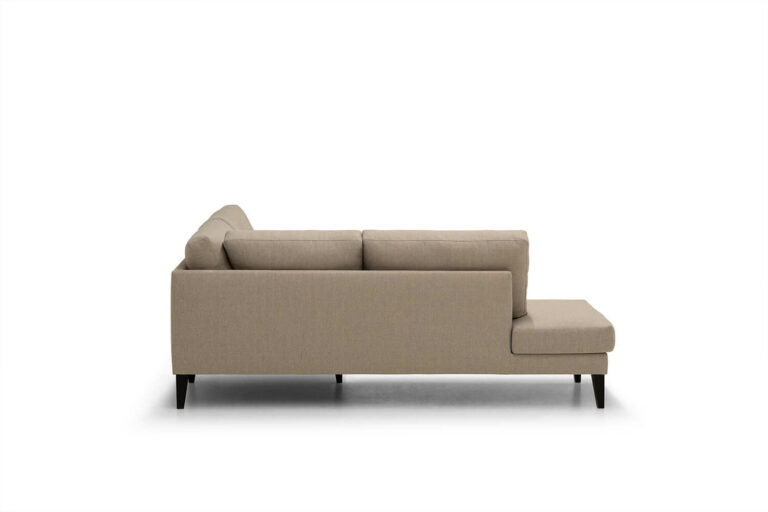 In picture: Jonna Open End Left. Fabric: Riviera 710. Leg: 85, black.