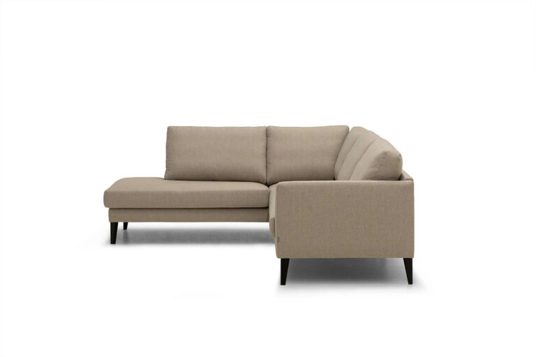 In picture: Jonna Open End Left. Fabric: Riviera 710. Leg: 85, black.
