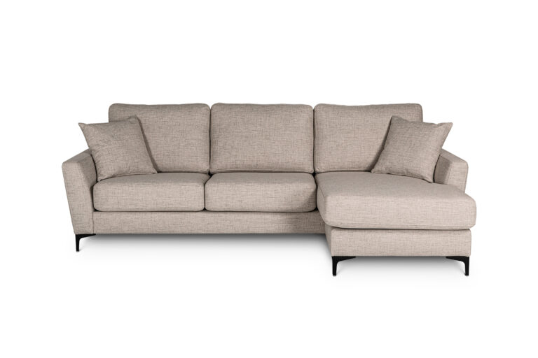 In picture: Presly 3 DIV Right. Fabric: Eleni 810. Leg 53, matte black.