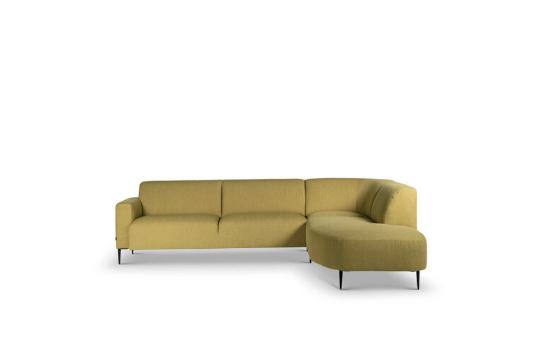 In picture: Perry Open End Right. Fabric: Chrush 2170. Leg: 15, matte black.