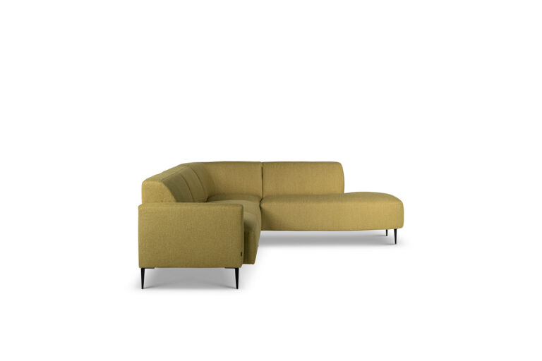 In picture: Perry Open End Right. Fabric: Chrush 2170. Leg: 15, matte black.