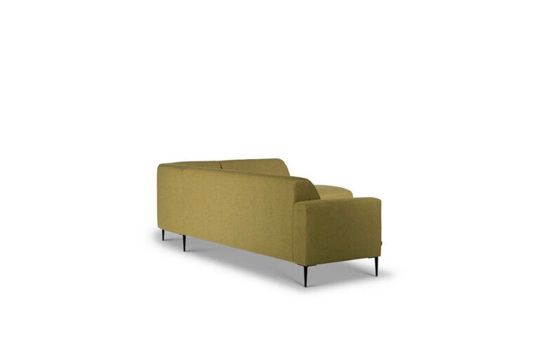 In picture: Perry Open End Right. Fabric: Chrush 2170. Leg: 15, matte black.